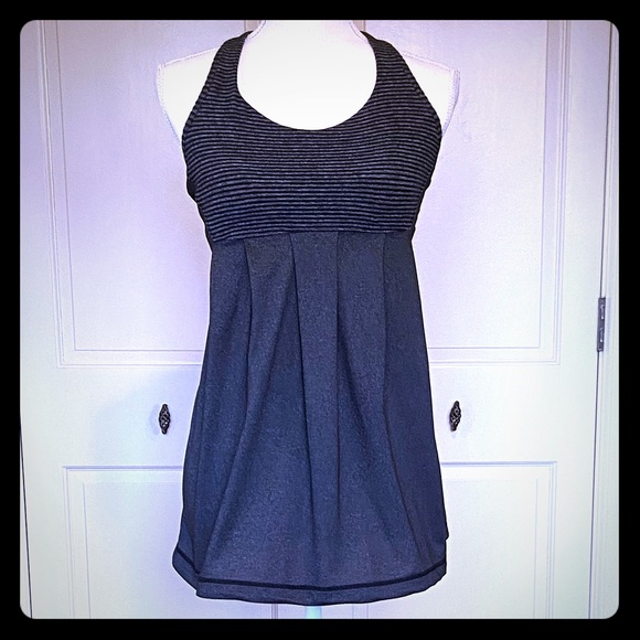 Lululemon Black & Gray Double Back Strap Tank